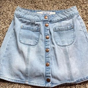 brandy melville jean skirt